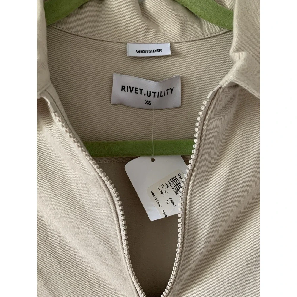 NWT Rivet Utility Westsider Jumpsuit, Sleeveless, Beige Light Khaki, Size XS - Picture 3 of 12